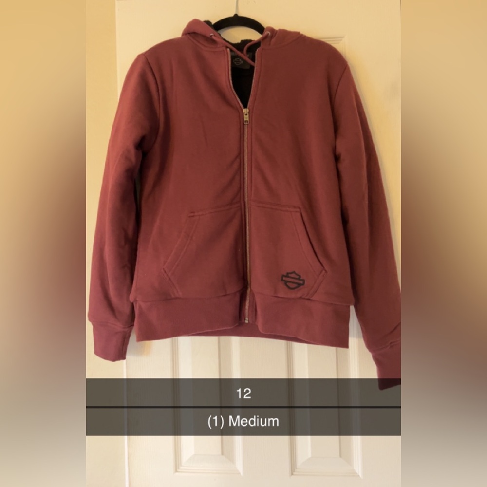 BNWT Harley Davidson Sherpa lined hoodie jacket.